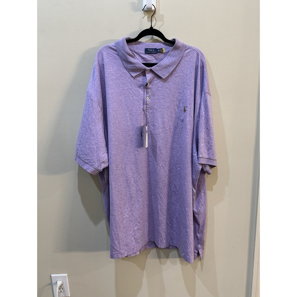Polo Ralph Lauren Mens Big & Tall‎ Classic Polo Shirt Purple  Size 5XB Preppy